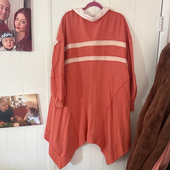 Free People Orange and Cream Dress - Picture 3 of 3